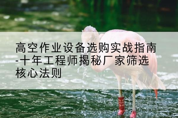 朔城剪叉式升降机厂家-高空作业设备选购实战指南-十年工程师揭秘厂家筛选核心法则