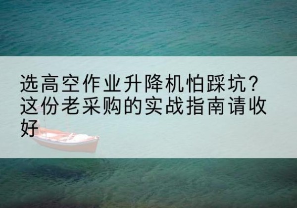 朔城高空作业升降机厂家推荐-选高空作业升降机怕踩坑？这份老采购的实战指南请收好